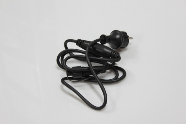 BLACK POWER CABLE FOR LED-PLR-192-20M-240V (3.3MM) Силовой шнур для гирлянд (LED-PLR-192) черный фото 1