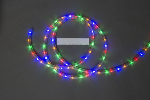 LED-DL-3W-50M-220V-M Светодиодная гирлянда дюралайт чейзинг, мульти, D13мм, 36LED/метр,  IP65, кратн фото 1
