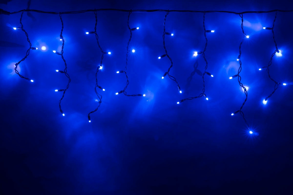 LED-RPLR-160-4.8M-240V-B/BL-F(B) синие LED/синий Flash/провод черный каучук. Уличная светодиодная ги фото 1