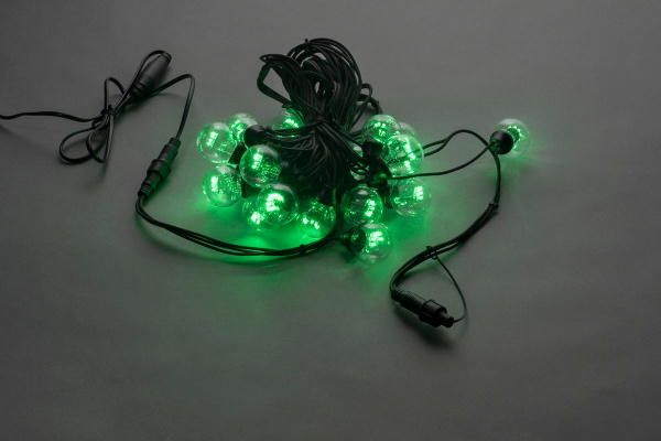 LED-2BLR-50CM-10M-240V-G Гирлянда Белт-лайт 10м, IP65, 20 зеленых ламп/черный провод. Neo-Neon фото 2