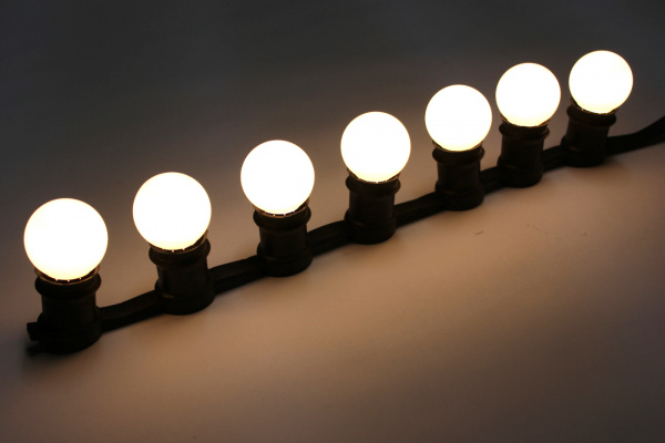 LED G45-E27-24V-WW  LED лампа Е27  для Гирлянды Белт-лайт, теплый белый цвет свечения. Neo-Neon фото 2