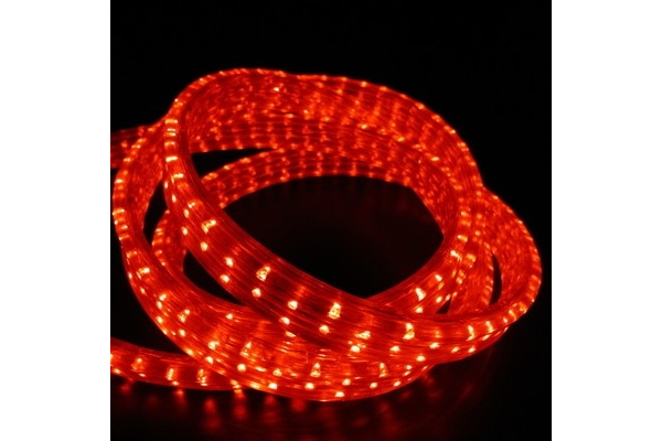 LED-XF-5W-50M-240V  Светодиодный дюралайт чейзинг, красный, 11*28мм, 240V, кратность 2м. Flesi фото 1