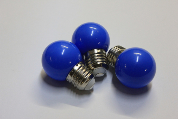 LED G45-E27-230V-B  LED лампа Е27  для Гирлянды Белт-лайт, синий  цвет свечения. Neo-Neon фото 3