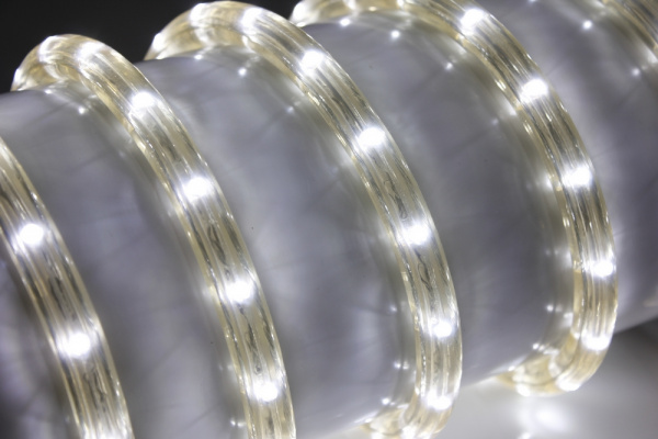 LED-DL-2W-2.77CM-100M-240V-W Светодиодная гирлянда дюралайт, фиксинг, белый, D13мм, 36LED/метр, IP54 фото 2