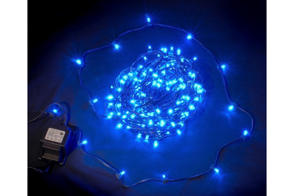 LED-LP-15СМ-100M-12V-B  Светодиодная гирлянда клип-лайт синие LED, БЕЗ КОЛПАЧКА фото 1