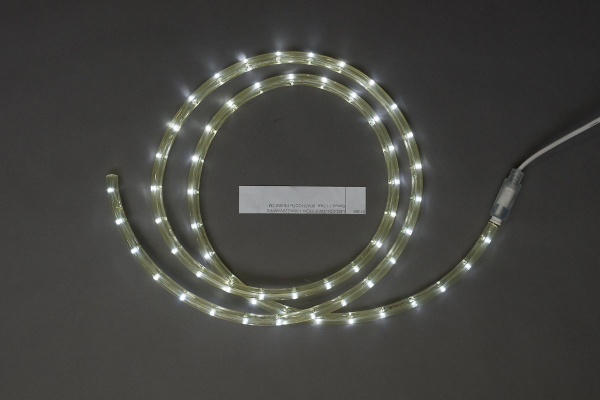LED-СDL-2W-3.33CМ-100M-220V-WPP2 Светодиодная гирлянда дюралайт фиксинг, белые светодиоды, 11,5мм, 3 фото 1