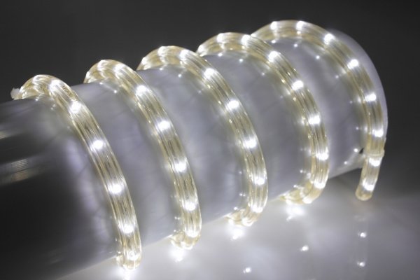 LED-DL-2W-2.77CM-100M-240V-W Светодиодная гирлянда дюралайт, фиксинг, белый, D13мм, 36LED/метр, IP54 фото 1