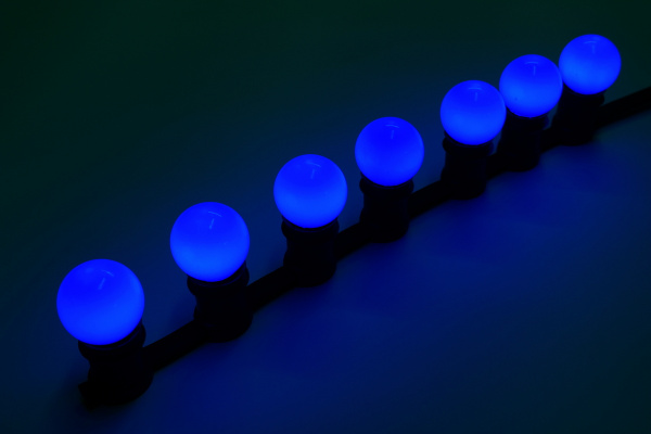LED G45-E27-230V-B  LED лампа Е27  для Гирлянды Белт-лайт, синий  цвет свечения. Neo-Neon фото 2