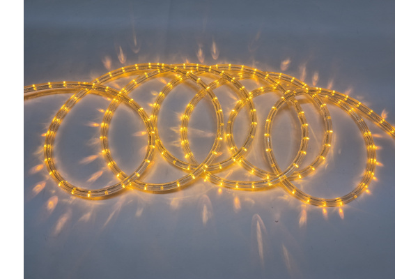 LED-DL-2W-100M-2M-240V-Y- Flash Светодиодная гирлянда дюралайт, флэш, желтый, D13мм, 36LED/метр, IP5 фото 1