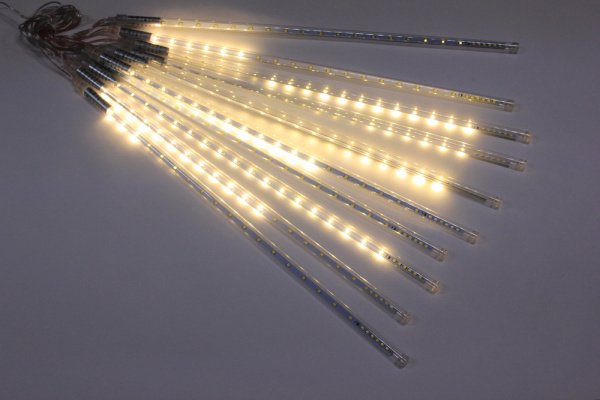 Сосульки строб Трубки D12mm,10шт 0,5М Бел теп LED-PLM-SNOW-480SMD-0.5*4.5M-10-7V-WW не соедин. фото 1