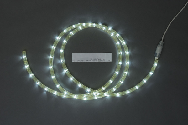 LED-СDL-2W-3.33CМ-100M-220V-WB3 Светодиодная гирлянда дюралайт фиксинг, белые светодиоды, D11,5мм, 3 фото 1