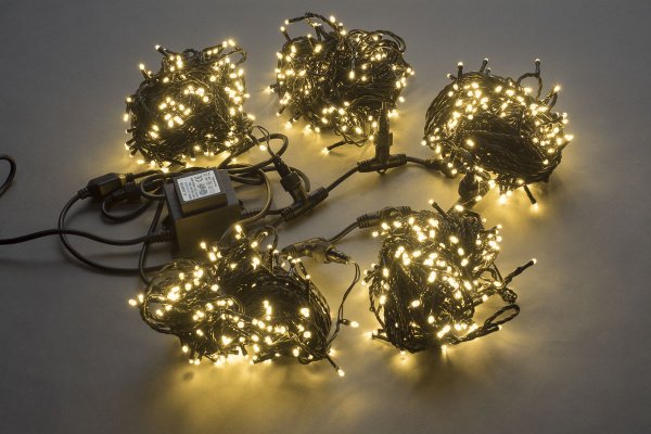 LED-PLS-200*5-20M*5-24V-WW/BL LED гирлянда Спайдер 5*20м 24V, белые теплые LED/черный провод фото 2