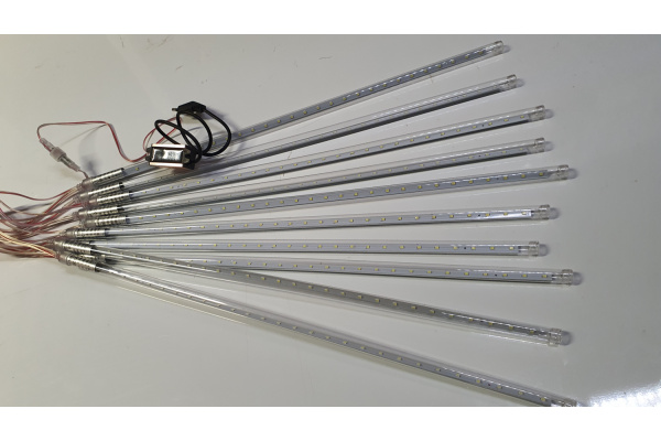 Сосульки Трубки D12mm, 10шт 0,5М Бел. LED-PLM-SNOW-540SMD-0.5*4.5M-10-12V-W  не соединяемая фото 1