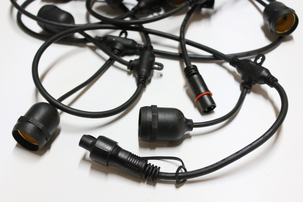 LED-2BLR-10M-20Е27-240V-Type-BL Гирлянда Белт-лайт IP65 10м, черные провод/20 патронов Е27. Neo-Neon фото 3