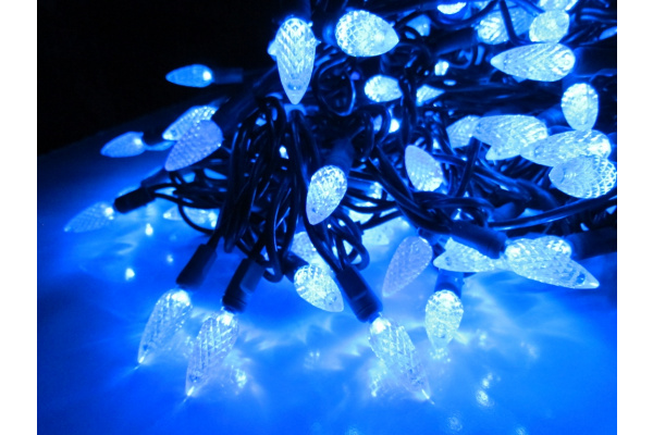 LED-PL-C6-4-G-220V-18-B Светодиодная гирлянда 20м, 220V, синие LED/насадка Ягодка 3,5х1,5см Neo-Neon фото 4