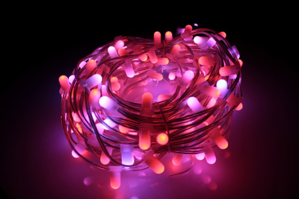 LED-LP-15СМ-100M-12V-RGB  Светодиодная гирлянда клип-лайт RGB LED, C КОЛПАЧКОМ. Neo-Neon фото 1