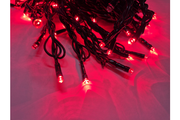 LED-PLS-200*5-20M*5-24V-R/BL-F(R) Flash LED гирлянда Спайдер 5*20м 24V, красные LED/черный провод фото 3