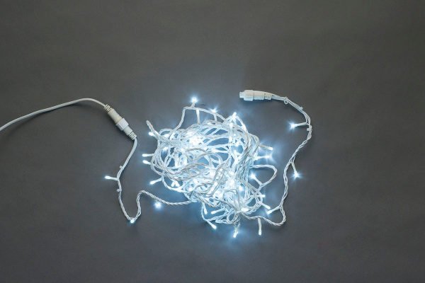 LED-PLS-200-20M-240V-W/W-F-W/O белая/белый провод/ белый FLASH (без силового шнура) фото 1