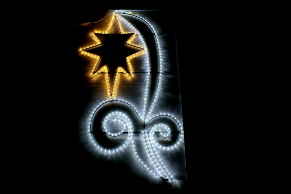 FLESI-LED-KN 001-240V-W/WW (LED 1STAR PATTERN MOTIF) LED STAR PATTERN MOTIF (РФ) 150х82см фото 1