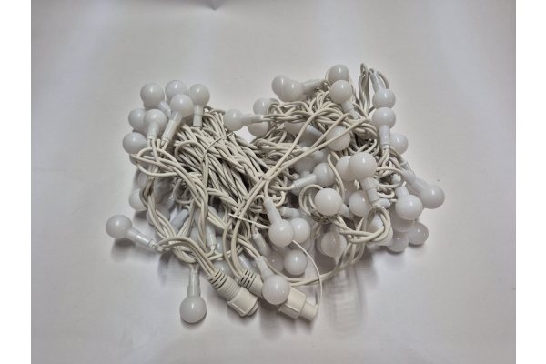 LED-PLR-100-15M-25MM-240V-Multy/WH-WO  LED гирлянда 15м, 240V, IP65, мульти LED/Матовый Шарик 2,5см фото 3