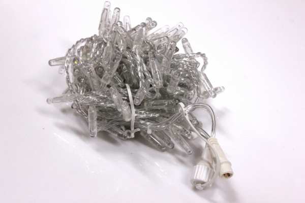 LED-PLS-100-10M-24V-W/C-W/O, белый/прозрачный провод, соед. (без шнура) С КОЛПАЧКОМ(НОВЫЙ КОННЕКТОР) фото 3