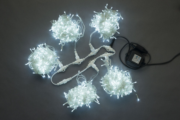 LED-PLS-200*5-20M*5-24V-W/C-F(W) Flash LED гирлянда Спайдер 5*20м 24V, белые LED/прозрачный провод фото 1