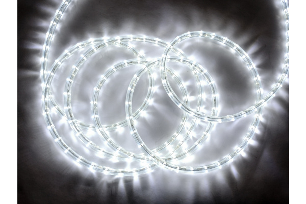 LED-DL-2W-100M-1M-24V-W Светодиодная гирлянда дюралайт фиксинг, белый, 24V, D13мм, 36LED/метр, IP54, фото 1