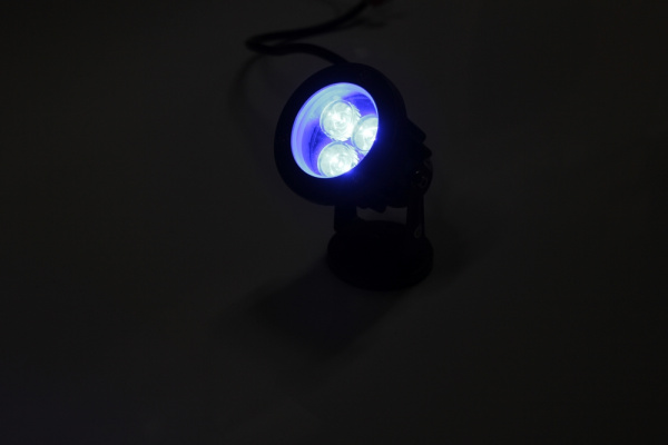 G-DT02-B 12V точ.повор.LEDпрожек,3LED CREE/1W,12V синий фото 2