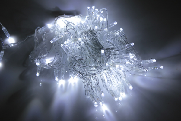 LED-PLS-200-20M-240V-W/C-W/O, белая/прозрачный провод, соединяемая (без силового шнура) С КОЛПАЧКОМ фото 2