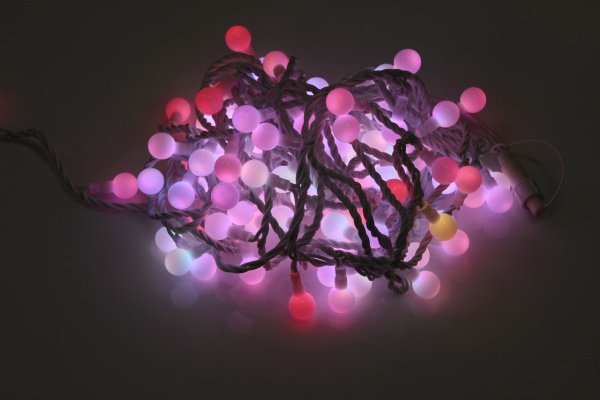 LED-PLR-100-15M-25MM-240V-RGB/WH-W/O (Fast) LED гирлянда 15м, 240V, IP65, Мульти LED/Шарик 2,5см фото 1