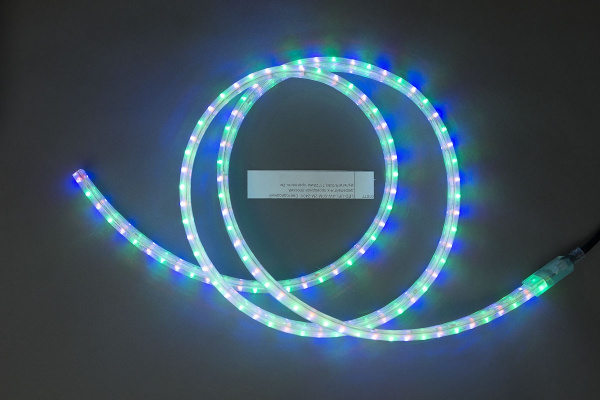 LED-UFL-4W-90M-2M-240V M(R/G/B) Светодиодный дюралайт чейзинг мульти, 11*22мм кратность 2м. Neo-Neon фото 1