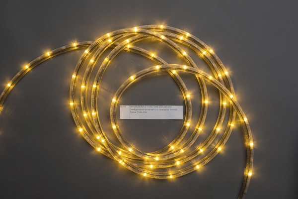 LED-DL(H)-3W-2.77CM-100M-220V-4M-WW  Светодиодная гирлянда дюралайт чейзинг, белый теплый, D13мм, 36 фото 1