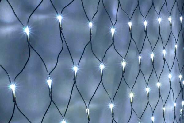 LED-SNL-C-540-2*4M-240V-W/BL Гирлянда Сеть 2*4м, белые LED/черный провод/контроллер, соединяемая фото 2