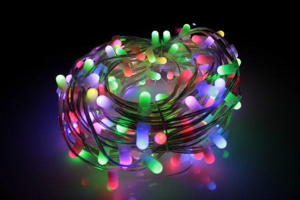 LED-LP-15СМ-30M-12V-RGB Гирлянда световая клип-лайт красные LED/RGB, 30м, колпачок, транс. Neo-Neon фото 4