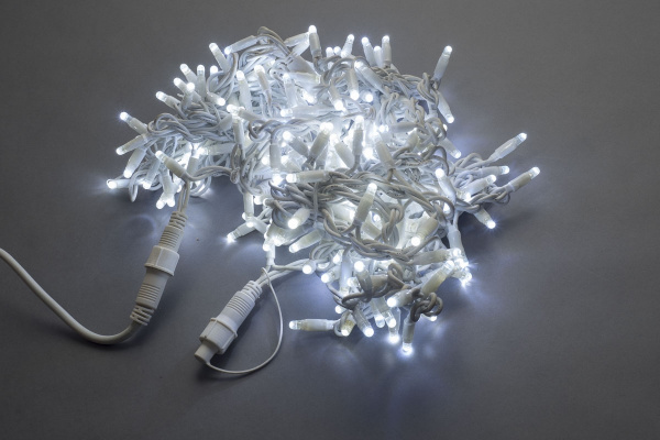 LED-PLR-240-14M-240V/W-S-WH Светодиодная гирлянда фиксинг 14м, IP65, 240V, синие LED/провод каучук фото 2