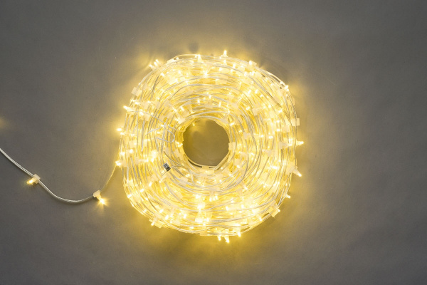 LED-LP-15СМ-100M-12V-WW/CL Светодиодная гирлянда клип-лайт белые теплые LED, БЕЗ КОЛПАЧКА. Neo-Neon фото 1