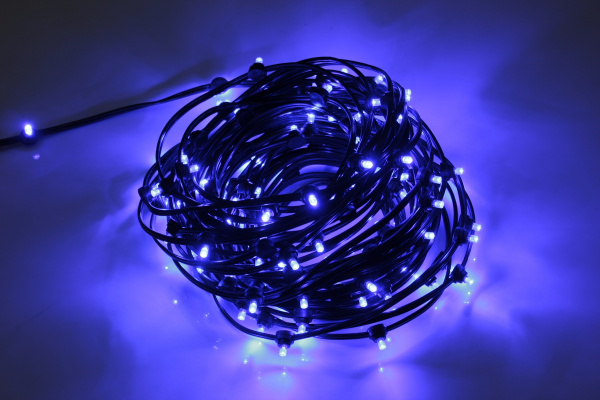 LED-LP-ZY-15CM-20M-12V-B/BL Светодиодная гирлянда клип-лайт синие LED, 20м, БЕЗ БЛОКА. Neo-Neon фото 2