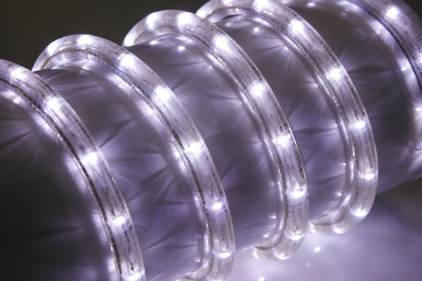 LED-DL-2W-240V-90M-W 3 (N)  Светодиодная гирлянда дюралайт, фиксинг, белый, D13мм, 36LED/метр, IP54, фото 2