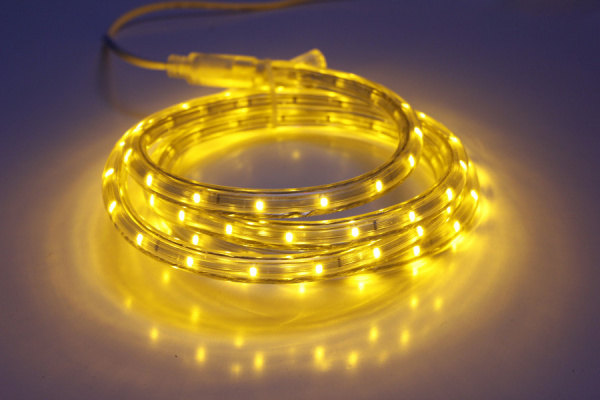 LED-CDL-FCB-3528-13MM-36L-240V-Y Светодиодная гирлянда дюралайт фиксинг, желтый, D13мм, 36LED SMD352 фото 1