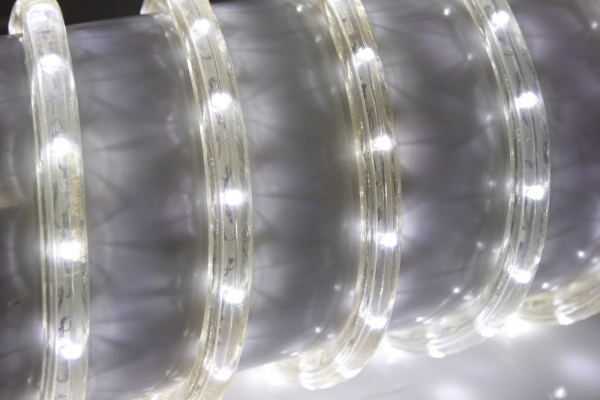 LED-DL-2W-240V-90M-W 1 N (№ 7) Светодиодная гирлянда дюралайт, фиксинг, белый, D13мм, 36LED/метр, IP фото 2