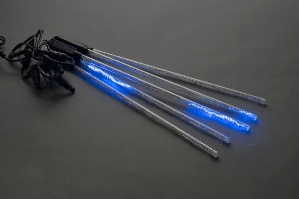 Капли 5шт 50см Синие. LED-PLG-SNOW-320L-0.5M-5-12V-B  фото 2