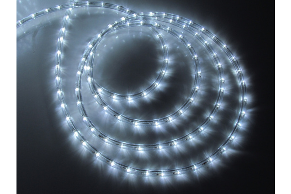 LED-DL(H)-3W-ф13-2.77-100M-240V Светодиодная гирлянда дюралайт чейзинг, белый, D13мм, 36LED/метр,  I фото 2