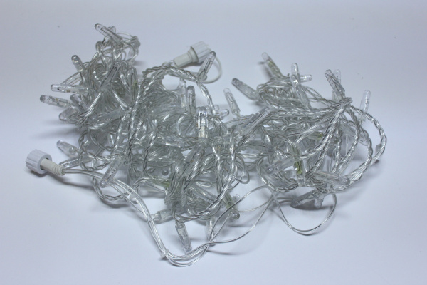LED-PLS-100-10M-24V-G/С-W/O, зеленый/прозрачный провод, соединяемая (без силового шнура) С КОЛПАЧКОМ фото 3
