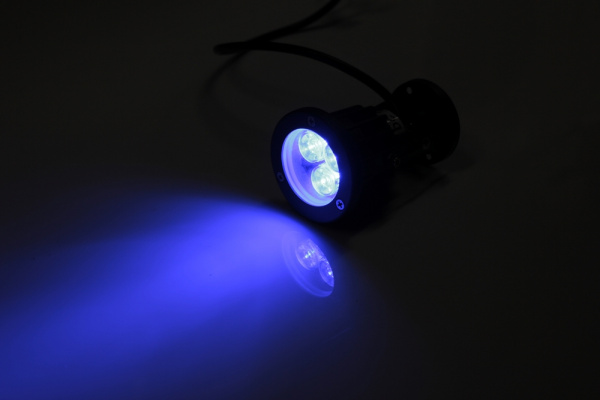 G-DT02-B 12V точ.повор.LEDпрожек,3LED CREE/1W,12V синий фото 1
