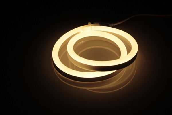 LM-24V-2835-120P-big size-WW Световая гирлянда Гибкий неон LED NEON FLEX белый теплый, 12х25мм.  фото 1