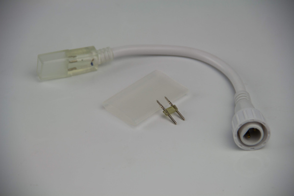 039811 TPF-EC2-015-S-FX-W Переходник нить - гибкий неон, белый (ТРИ ЧАСТИ)  фото 1