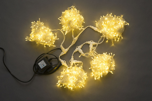 LED-PLS-200*5-20M*5-24V-WW/CL LED гирлянда Спайдер 5*20м 24V, белые теплые LED/прозрачный провод фото 1
