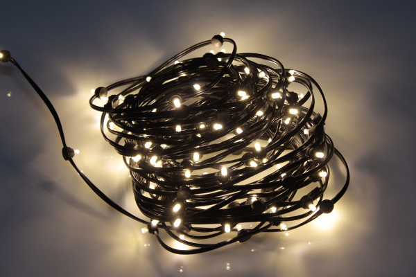 LED-LP-ZY-15CM-20M-12V-WW/BL Гирлянда клип-лайт белые теплые LED, 20м, БЕЗ БЛОКА. Neo-Neon фото 2