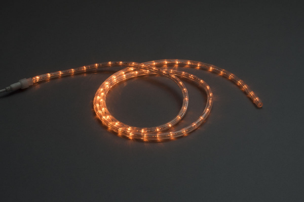 LED-DL-3W-100M-2M-240V-O Светодиодная гирлянда дюралайт чейзинг, оранжевый, D13мм, 36LED/метр,  IP65 фото 3