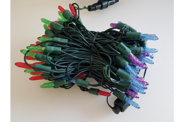 LED-PL-M5-4-220V-20-RGBPP Светодиодная гирлянда, 10м, 220V, мульти LED/насадка Капсула 2,5*0,7см фото 2